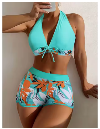 Lemma™ Högmidjad halterbikini-set