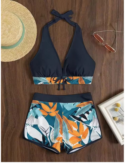 Lemma™ Högmidjad halterbikini-set
