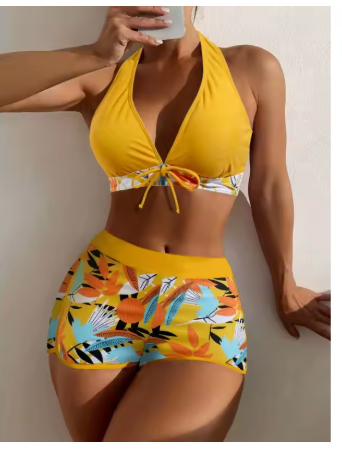 Lemma™ Högmidjad halterbikini-set