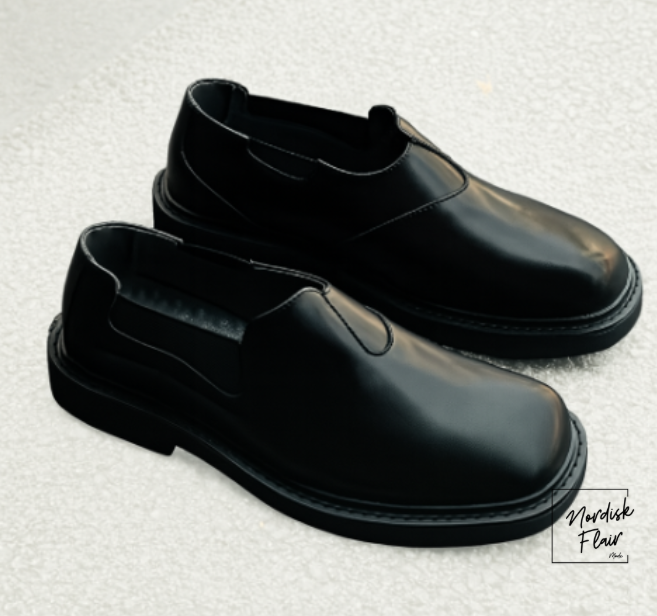 Yoshi™ | Svarta bekväma loafers i läder