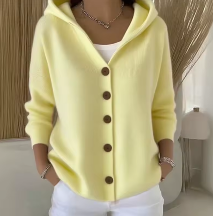 Élora™ | Kofta med huva och knappslå