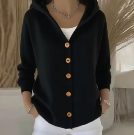 Élora™ | Kofta med huva och knappslå