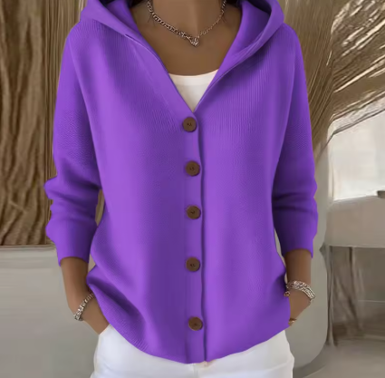 Élora™ | Kofta med huva och knappslå